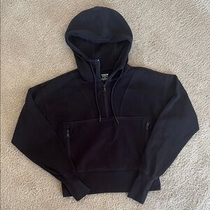 Old Navy Active Dynamic Fleece Black Hooded Sweater